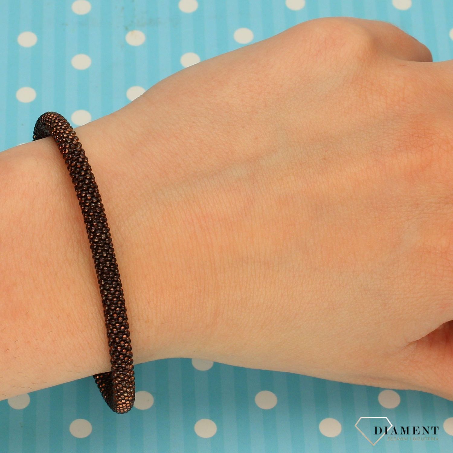 Srebrna bransoletka Fope kolor miedziany (1).jpg